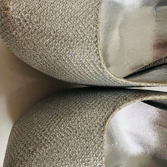 Silver Glitter Platform Heels - Picture 6 of 7